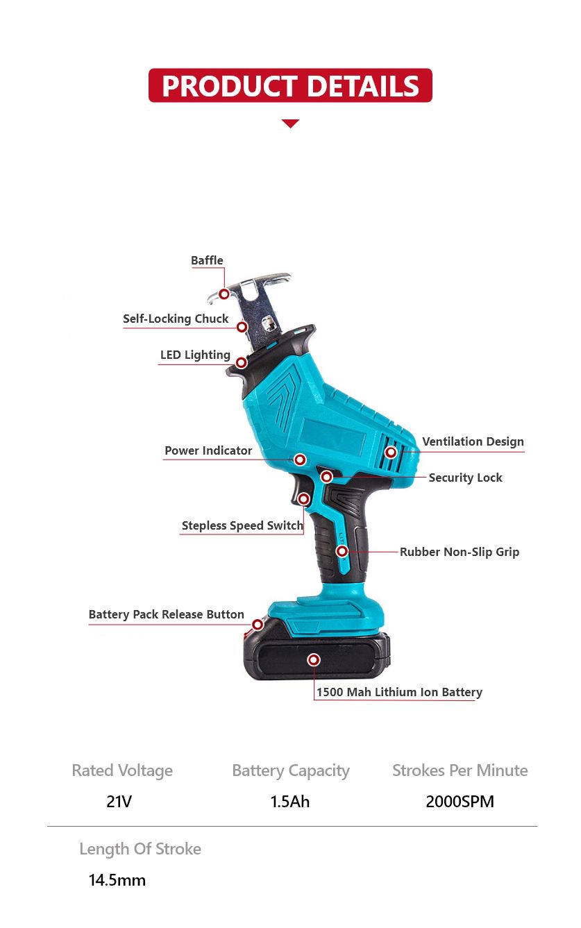 Lithuim Ion Reciprocating Saw