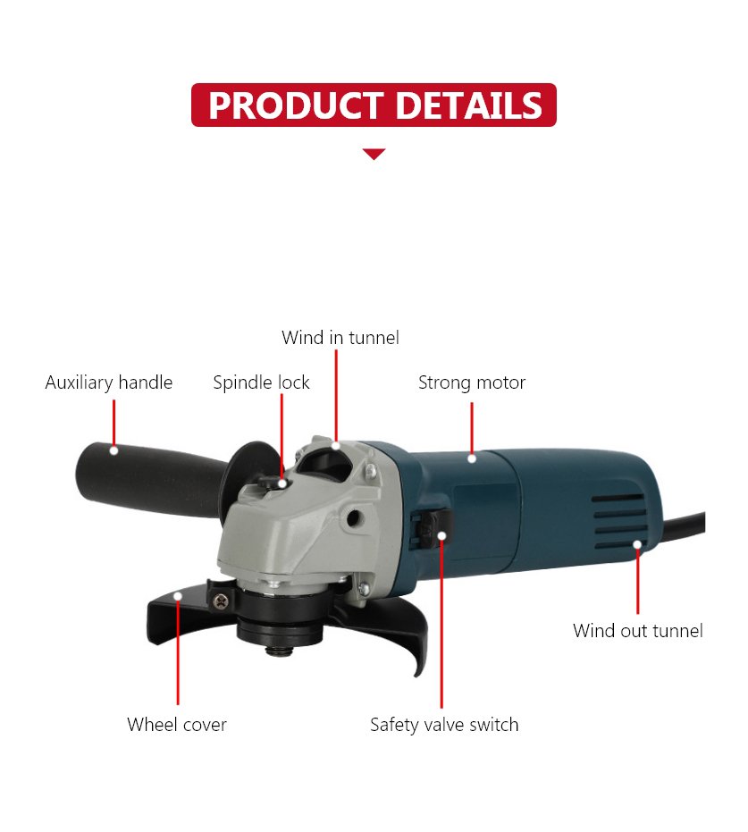 100mm 560W corded angle grinder