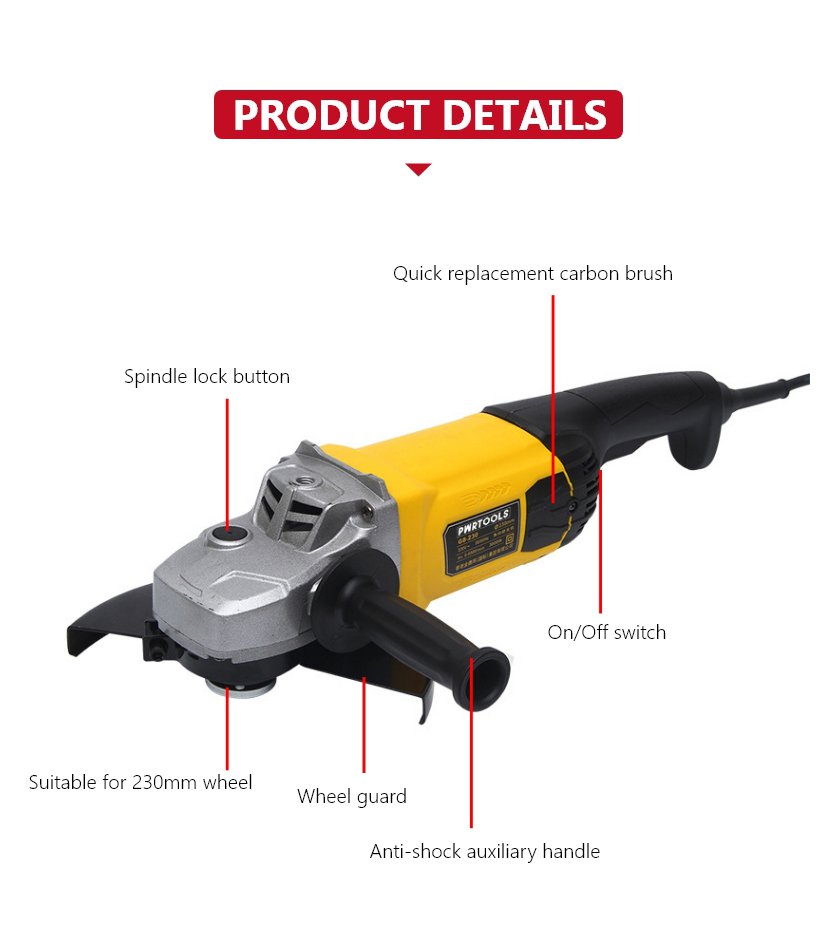 230mm corded angle grinder
