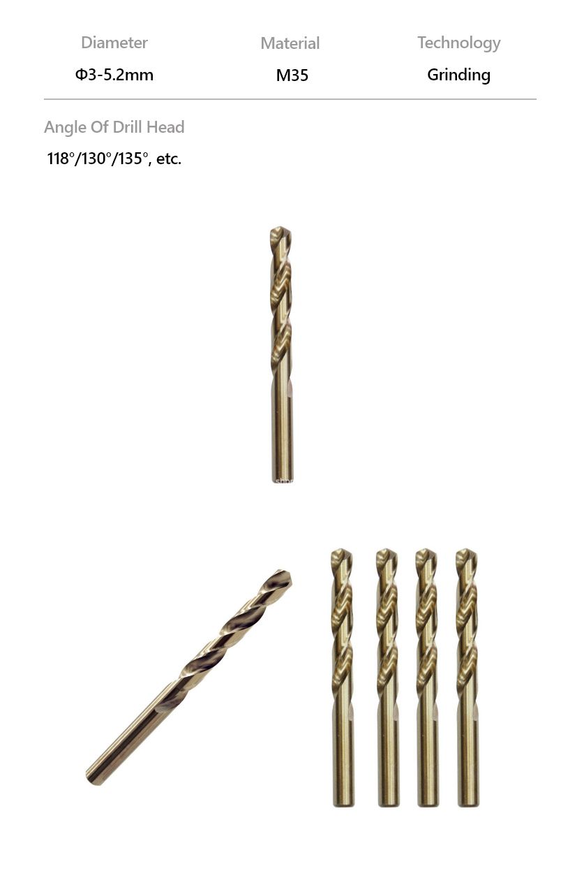 Co-containing Straight Shank Twist Drill