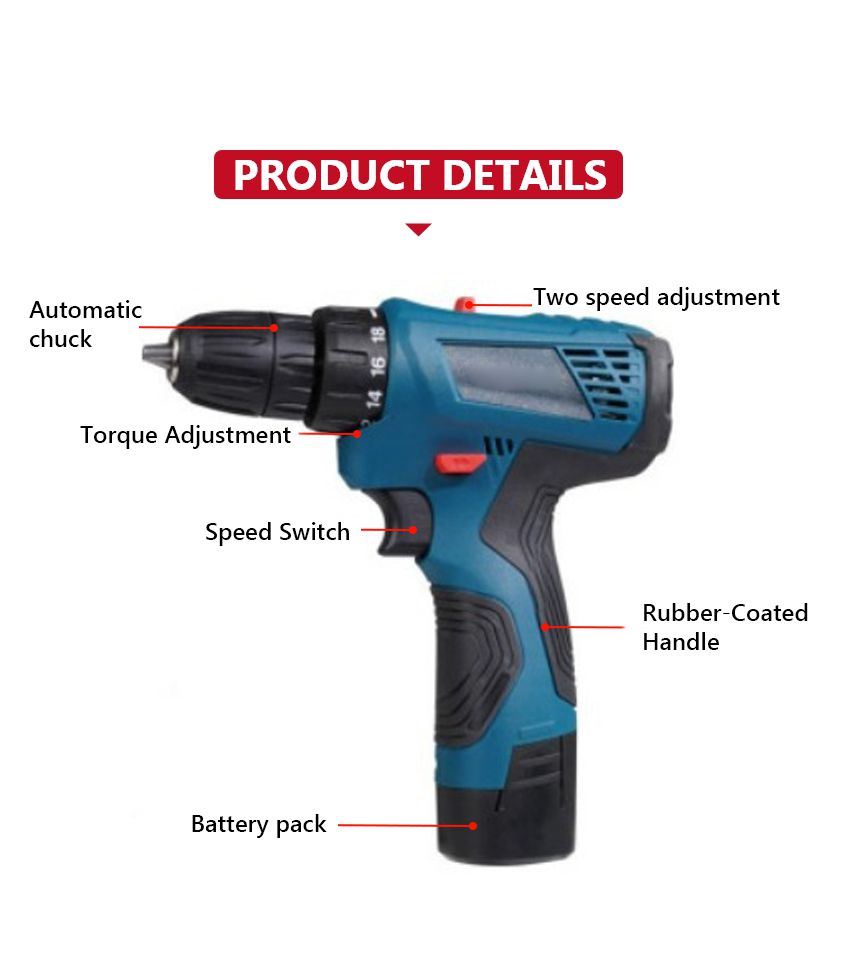 12V 10mm Cordless Drill