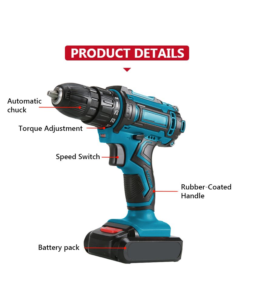 21V 42N·m Cordless Drill