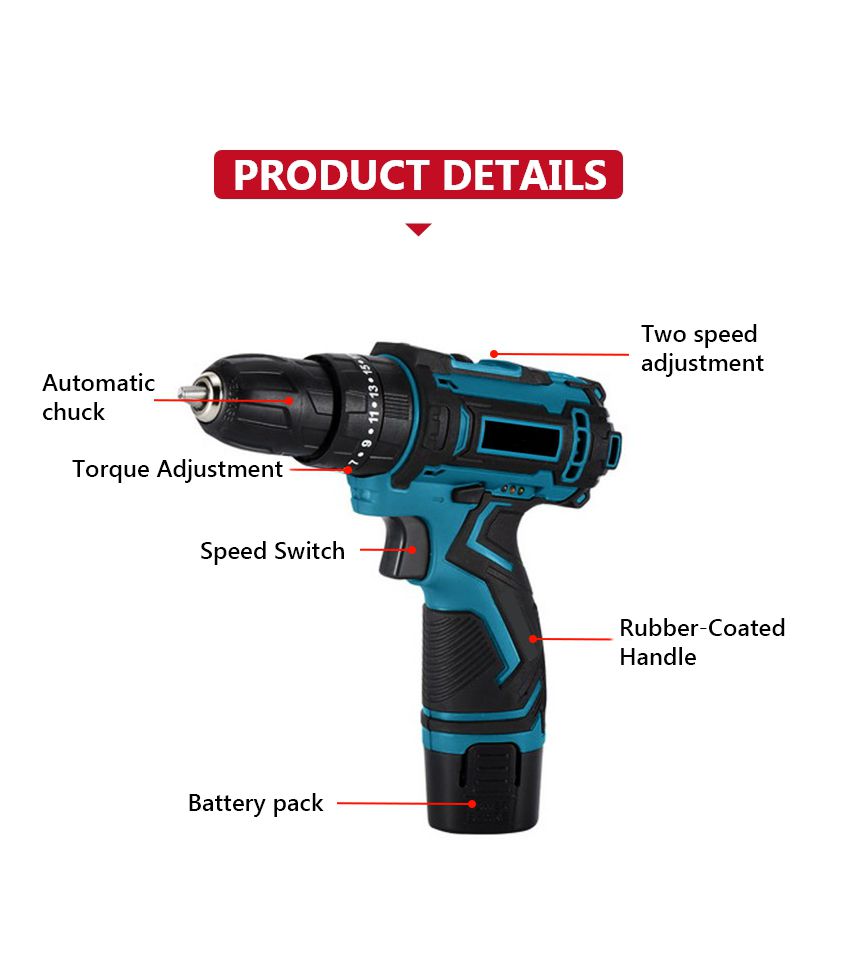 12V 30N·m Cordless Drill