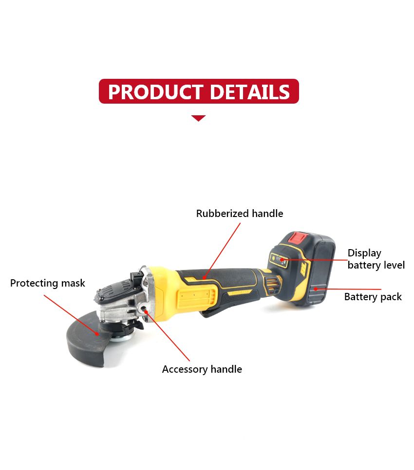 21V 100/125mm Cordless Angle Grinder P10208