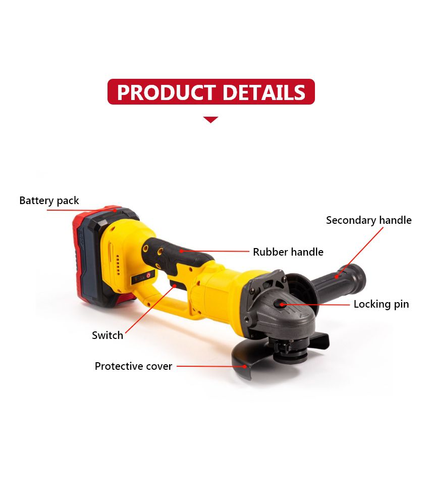 21V 100mm Cordless Angle Grinder P10212