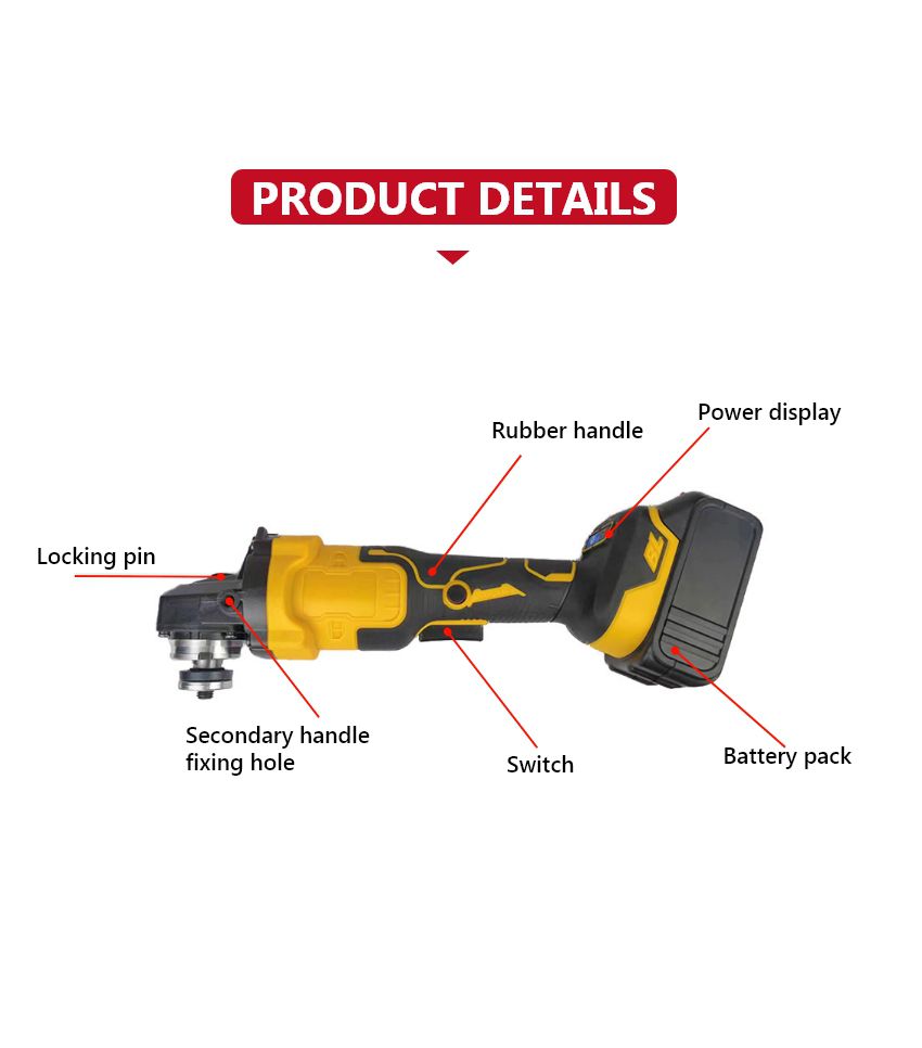 21V 100mm Cordless Angle Grinder P10213