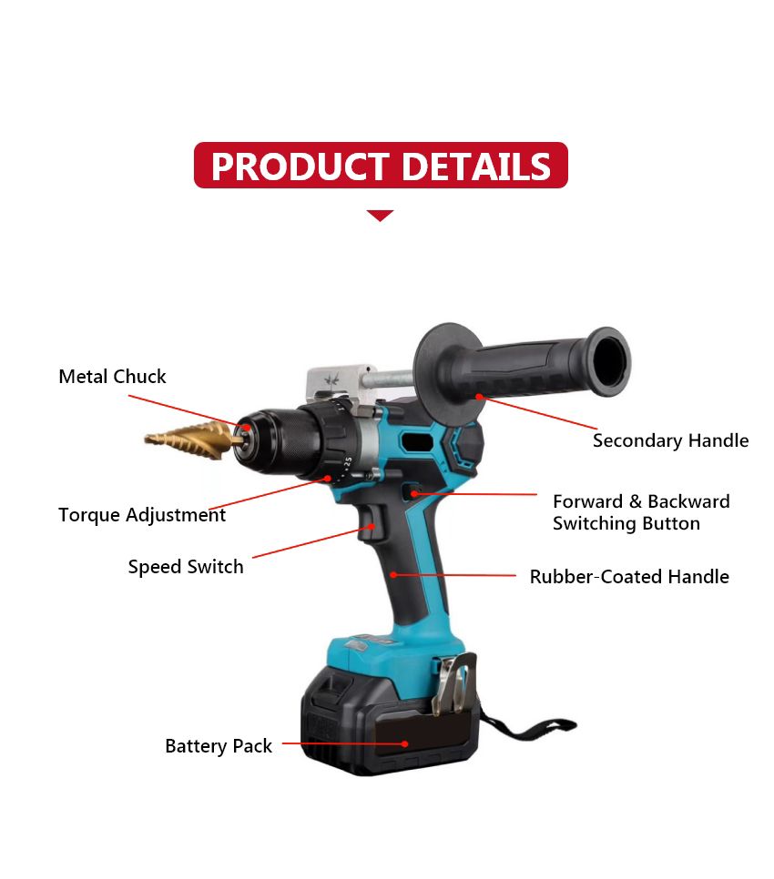 21V 52N·m Cordless Drill P10134