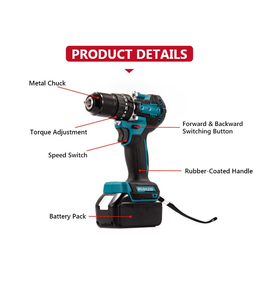 21V 35N·m Cordless Impact Drill P10136