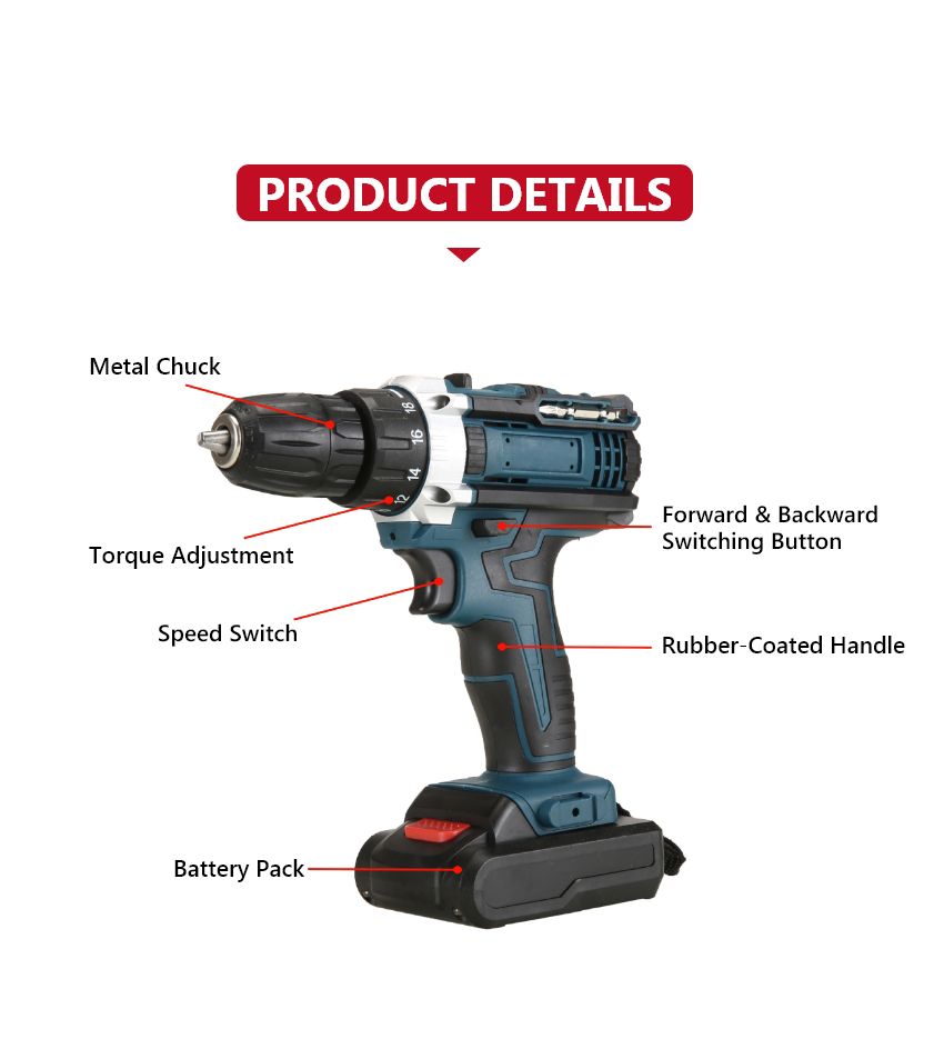 21V 32N·m Cordless Drill P10137