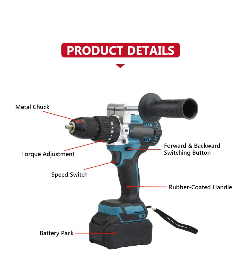 21V 52N·m Cordless Impact Drill P10140