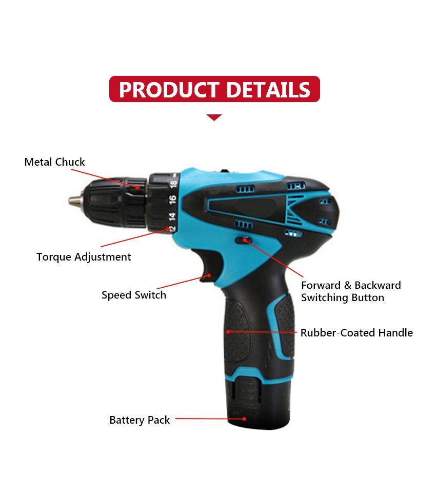 12V 32N·m Cordless Drill P10141