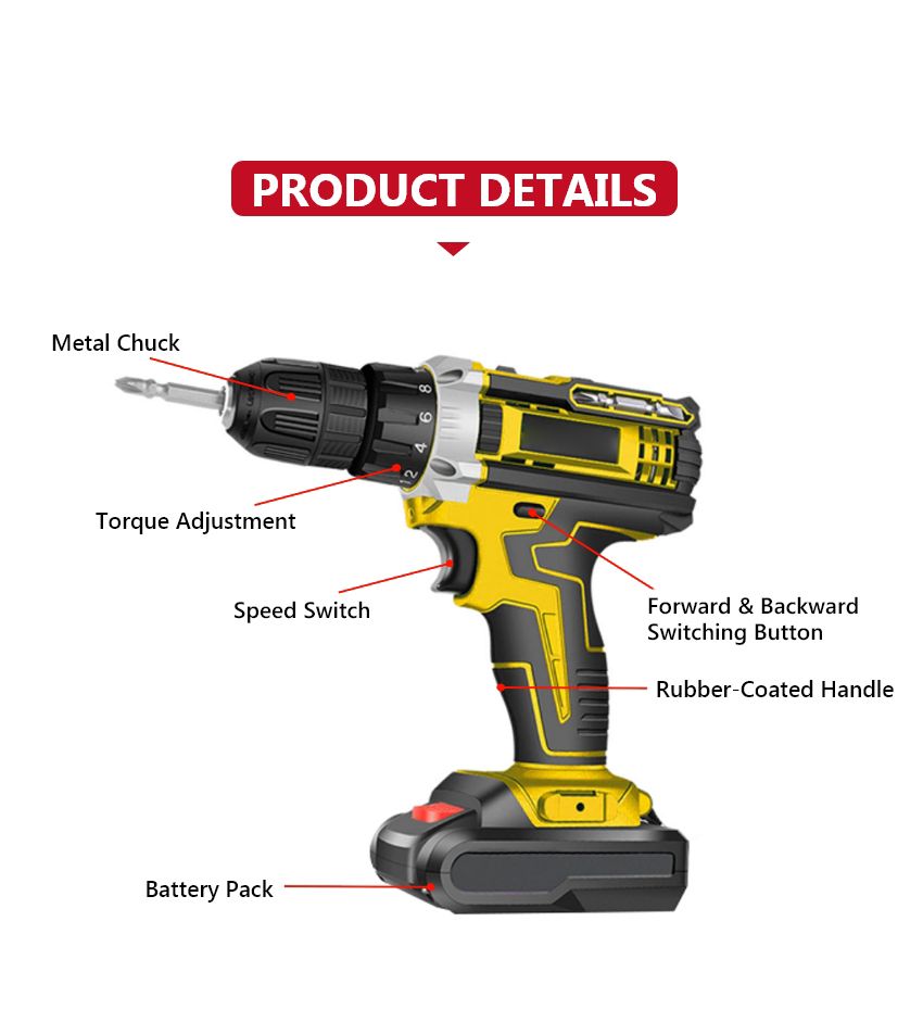 21V 32N·m Cordless Drill P10143