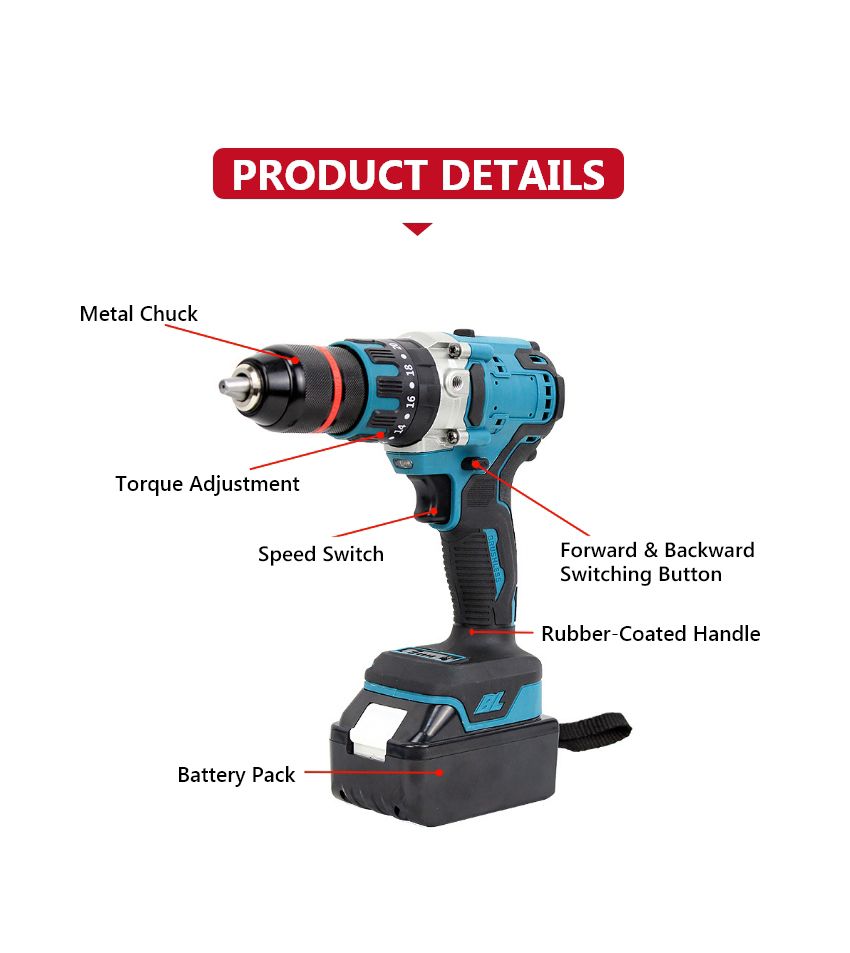 21V 52N·m Cordless Impact Drill P10147