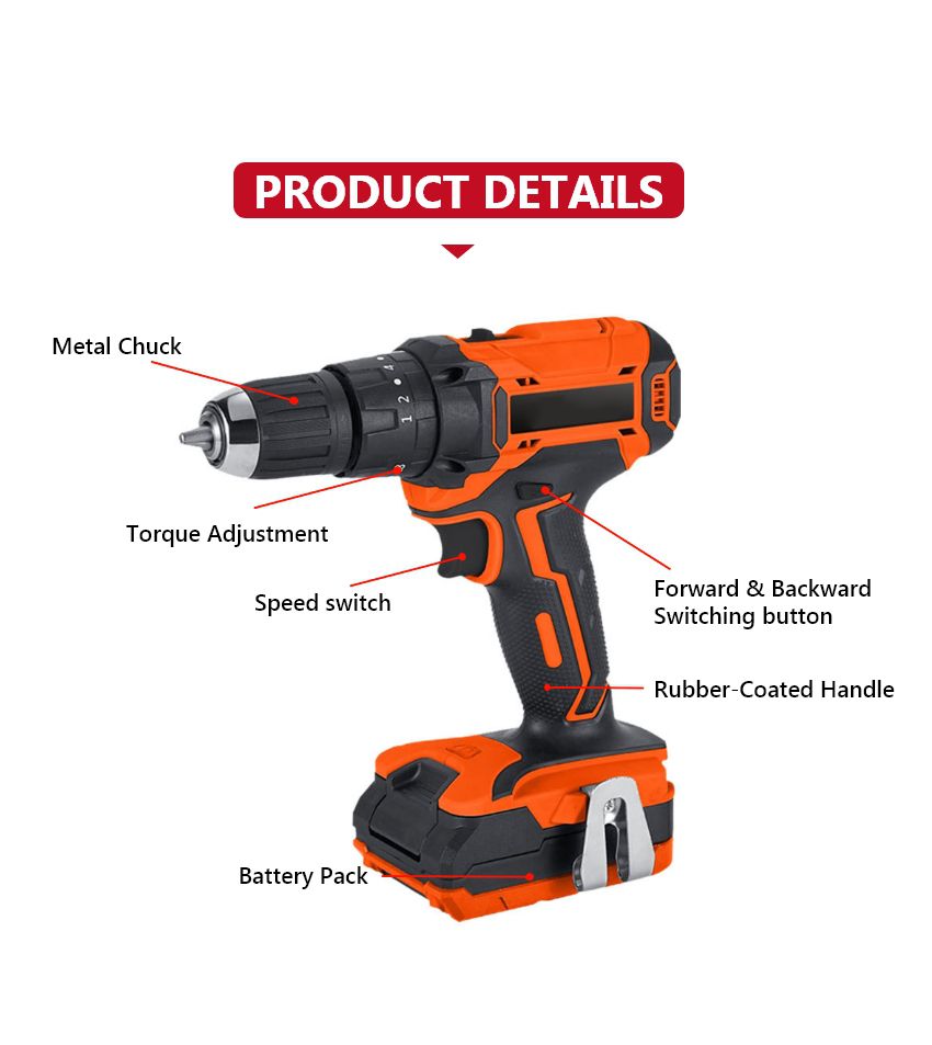 21V 25N·m Cordless Impact Drill P10144