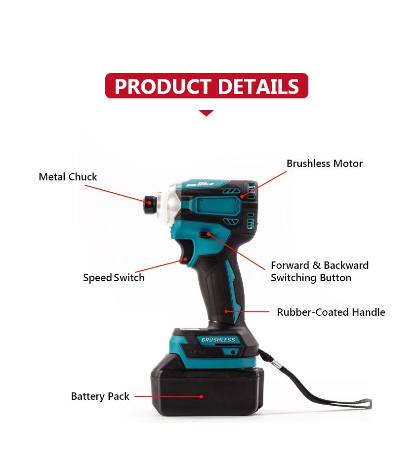 21V 280N·m Cordless Impact Driver P10603