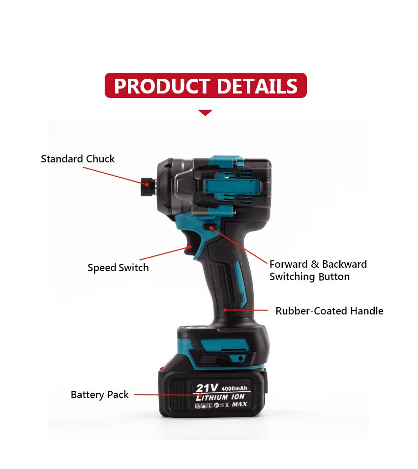 21V 300N·m Cordless Impact Driver P10605