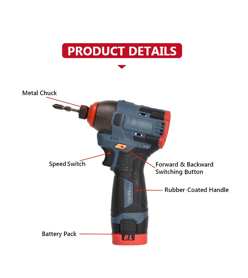 16.8V 200N·m Cordless Impact Driver P10607