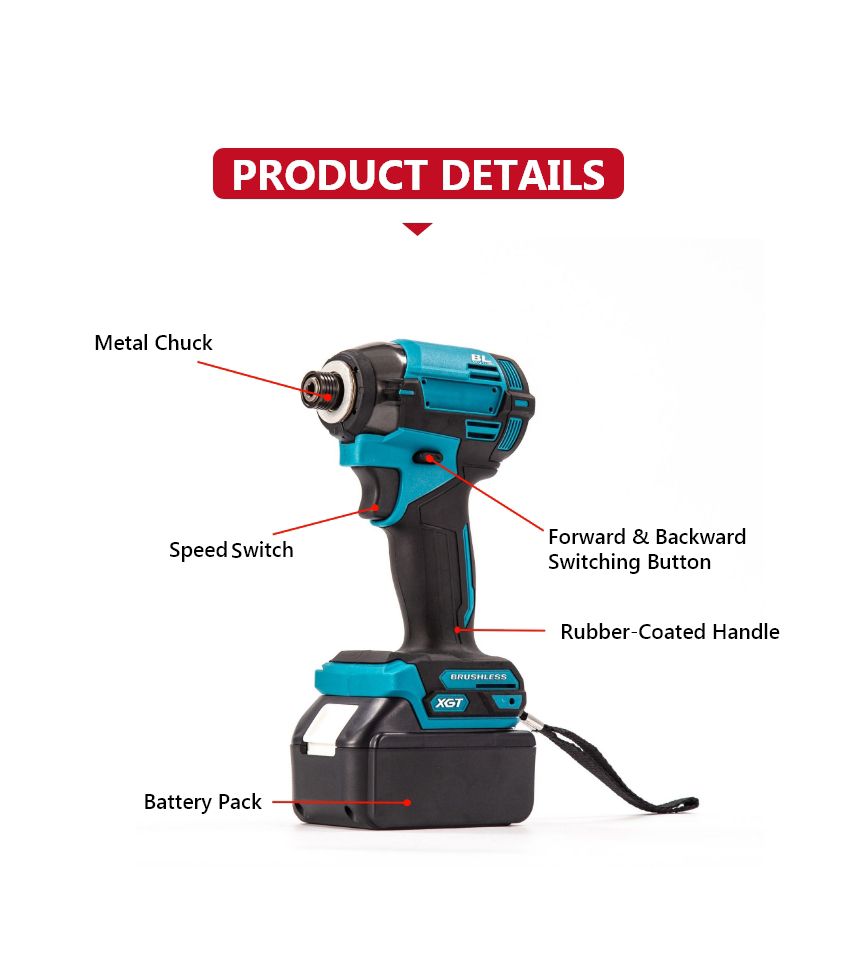 21V 220N·m Cordless Impact Driver P10609