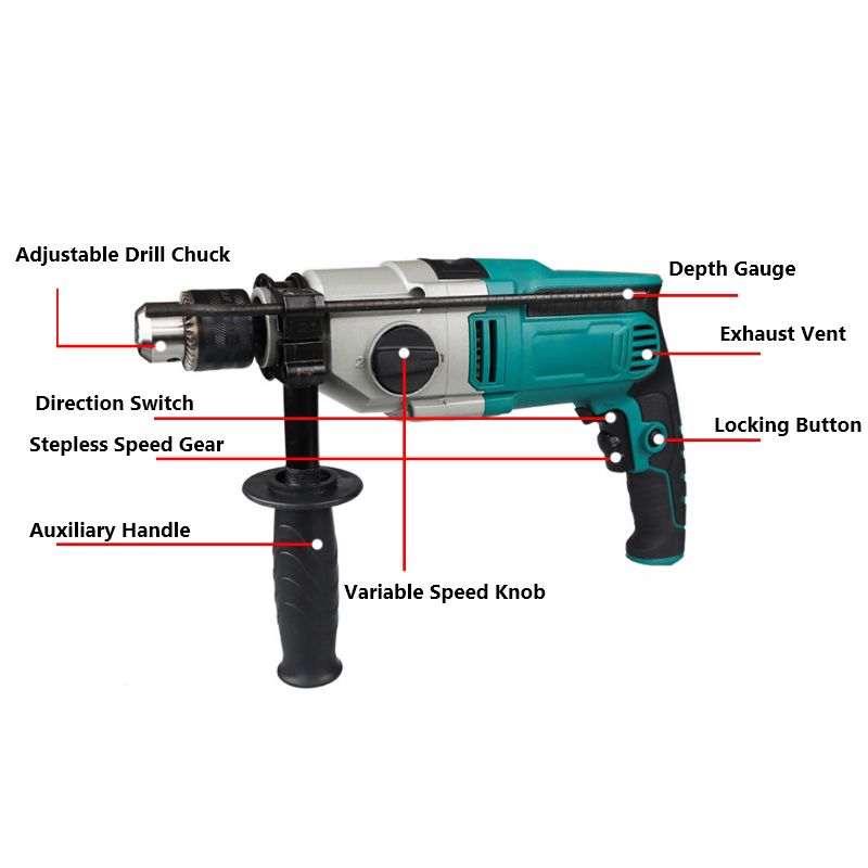 Multi-functional High-power Two-speed Impact Drill,PD049