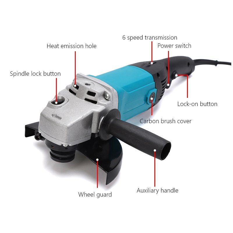 180mm 1500W Electric Angle Grinder